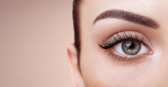 a closeup of a woman's eye